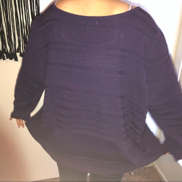 Plus Size Purple Sweater | 3X Croft + Barrow - Picture 4 of 8